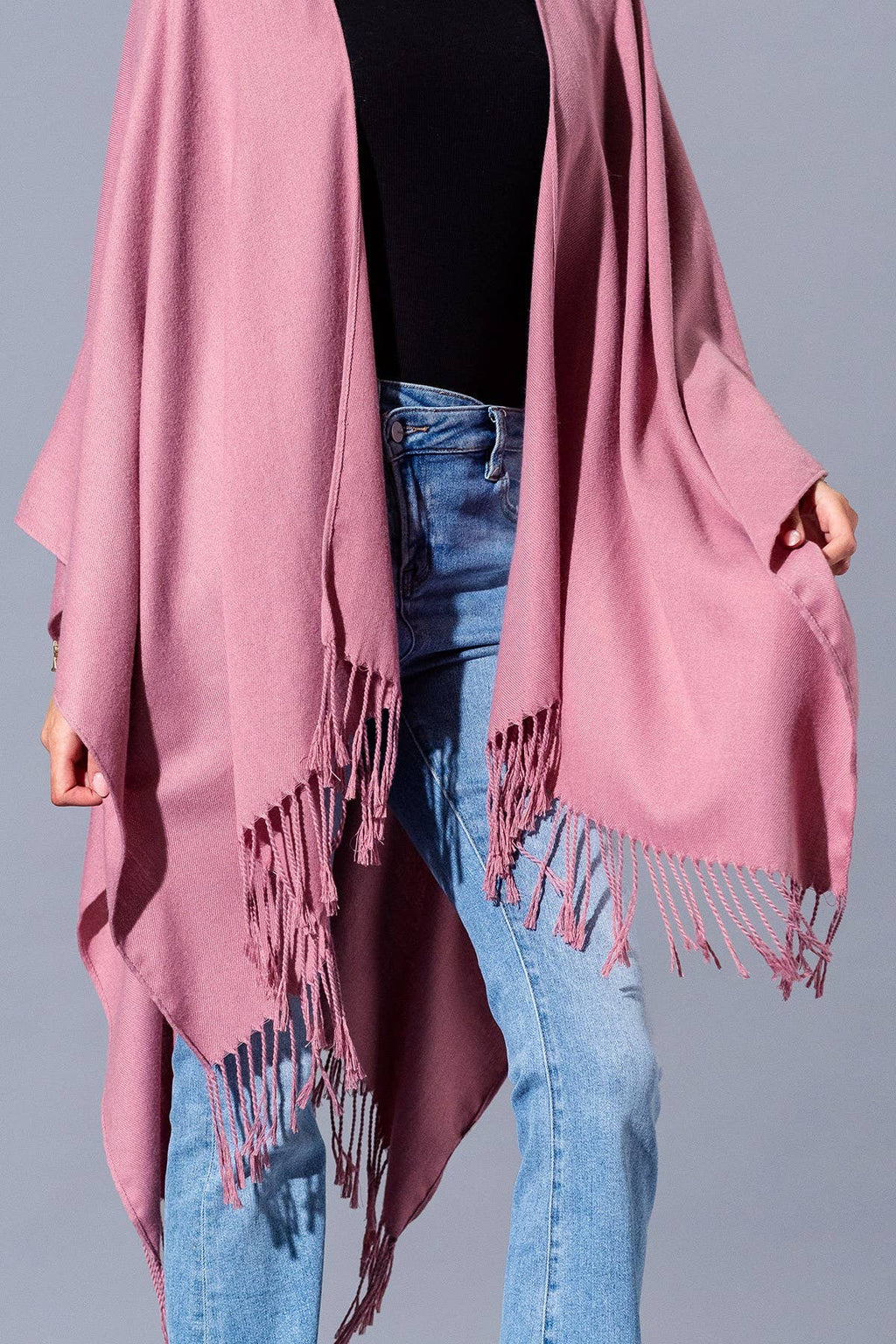Yarn-dyed Fringe Ruana
